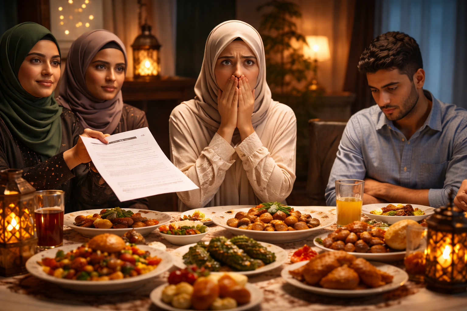 عزومة الغدر في أول يوم رمضان: اكتشفت طلاقي وخيانة أختي وزوجي أثناء الإفطار
