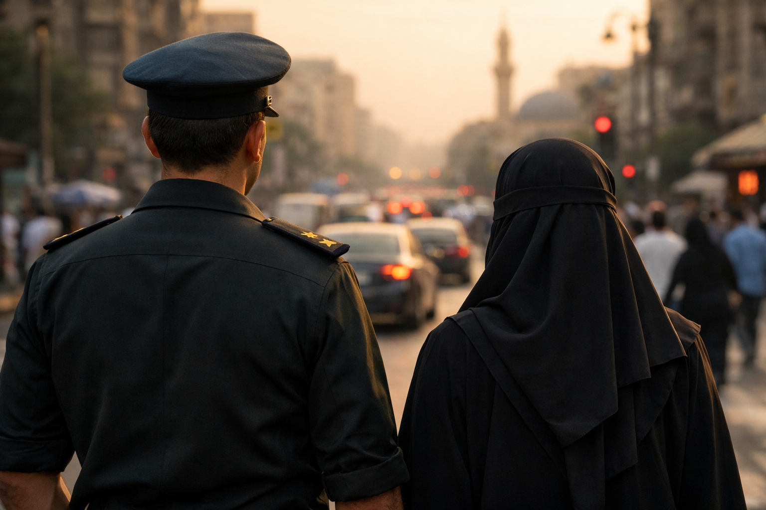 قصة الضابط والمنتقبة: حين تحوّل اختبار الشارع إلى قصة حب مليئة بالاحترام والثبات على المبدأ