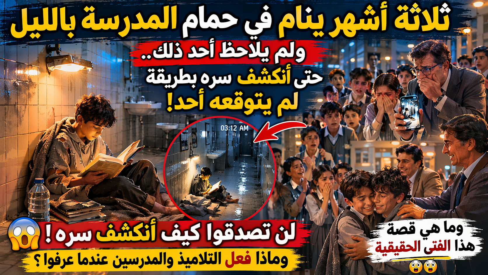 ثلاثة أشهر في الظل… الحكاية الكاملة للفتى الذي عاش داخل حمام المدرسة حتى انكشف سره