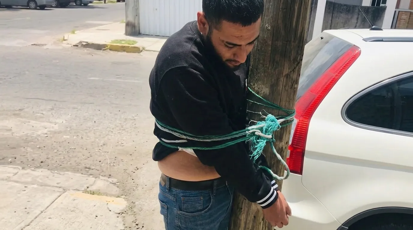 حزام العدالة في المكسيك حينما تادب الام ابنها امام الجميع