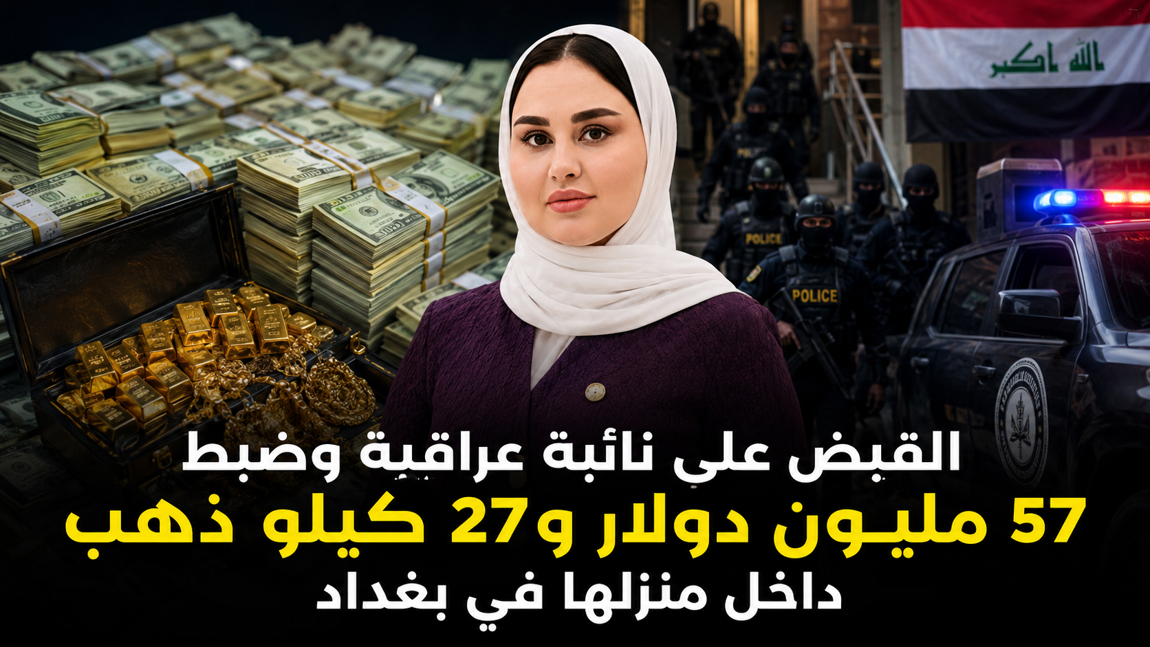 ضبط ملايين الدولارات وكميات من الذهب في منزل نائبة عراقية يثير جدلًا واسعًا
