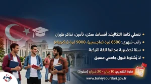 منحة تركيا 2026| فرصة مجانية نحو الماجستير والدكتوراه في أرقى الجامعات.. كل الجنسيات و«راتب شهري»