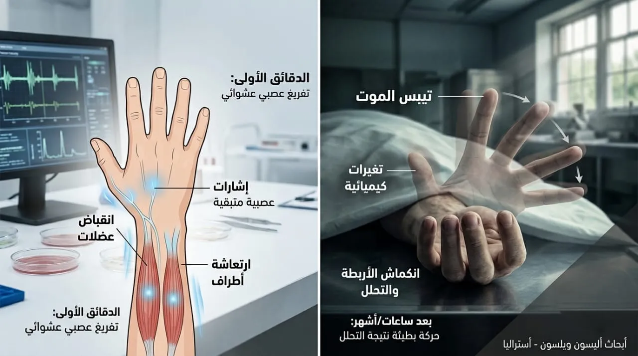 أصابع تشير وأذرع تنفرد| جثث تتحرك بعد الوفاة.. «فيديو حقيقي وتفسير»